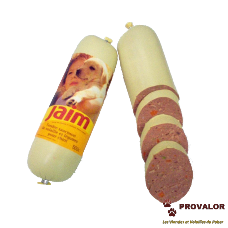 Saucisson cuit volaille pour chiot - Colis 10 kg - SURG.